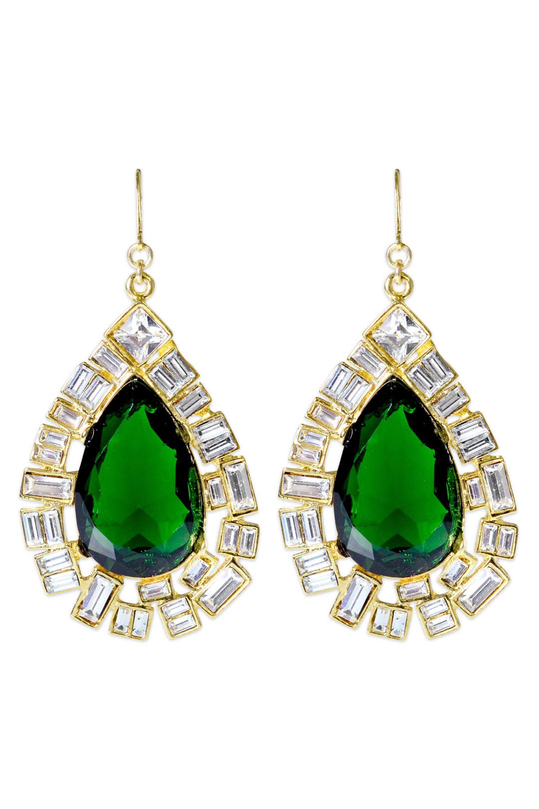 Iconic Emerald Drops by Kenneth Jay Lane