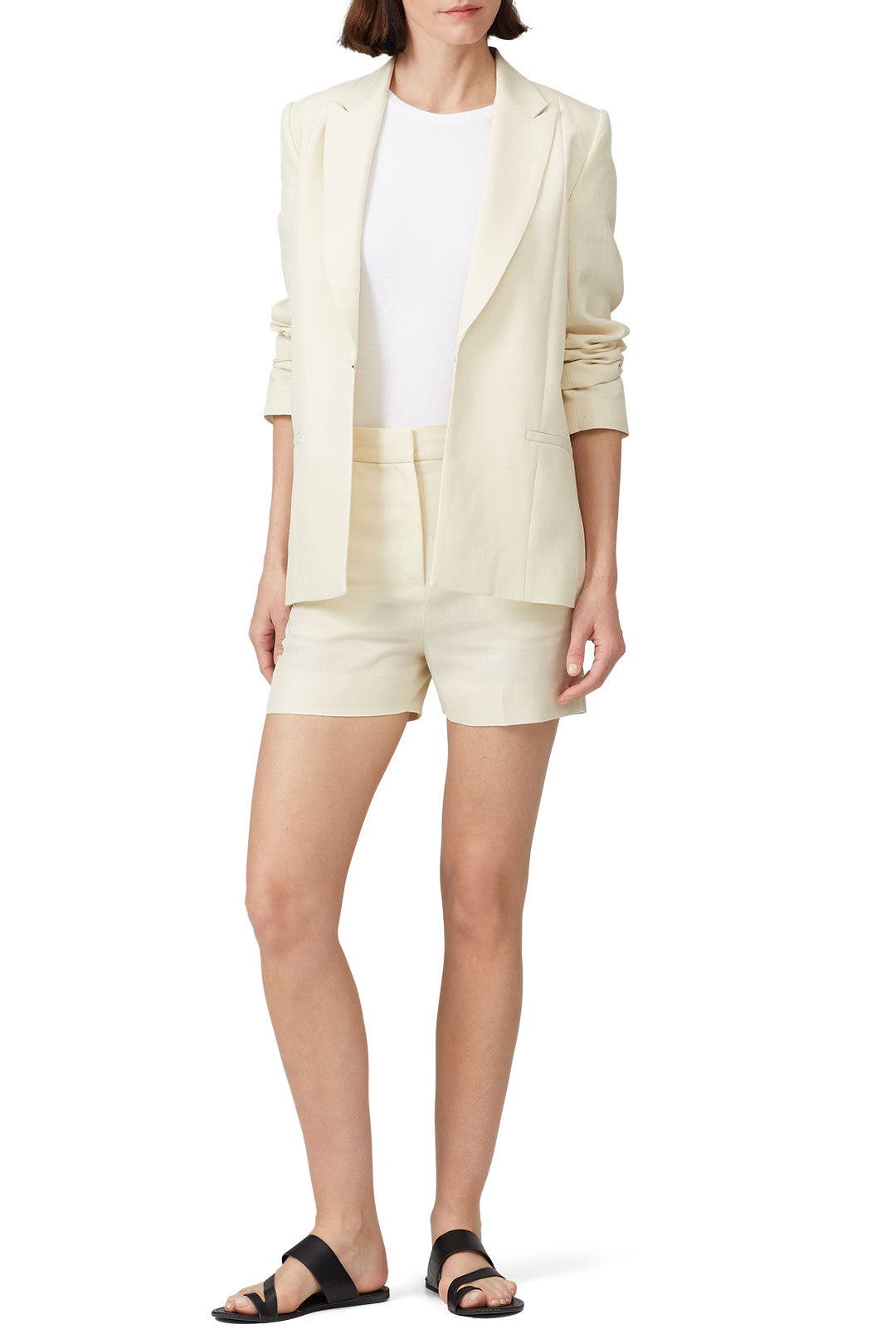 Cream Tailored Shorts by Victoria Victoria Beckham | Rent