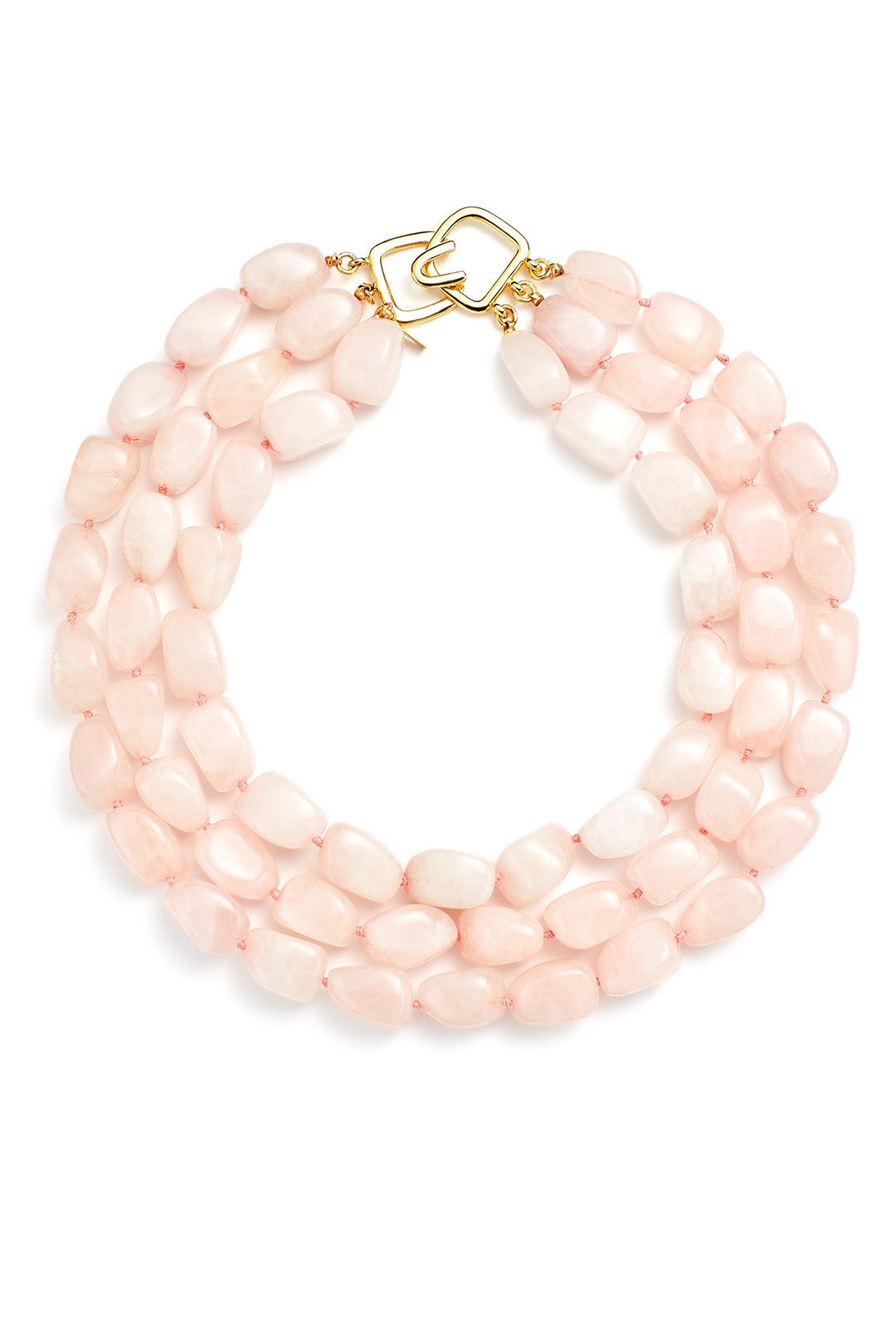 Trio Rose Quartz Necklace by Jay Lane for 90 Rent the Runway