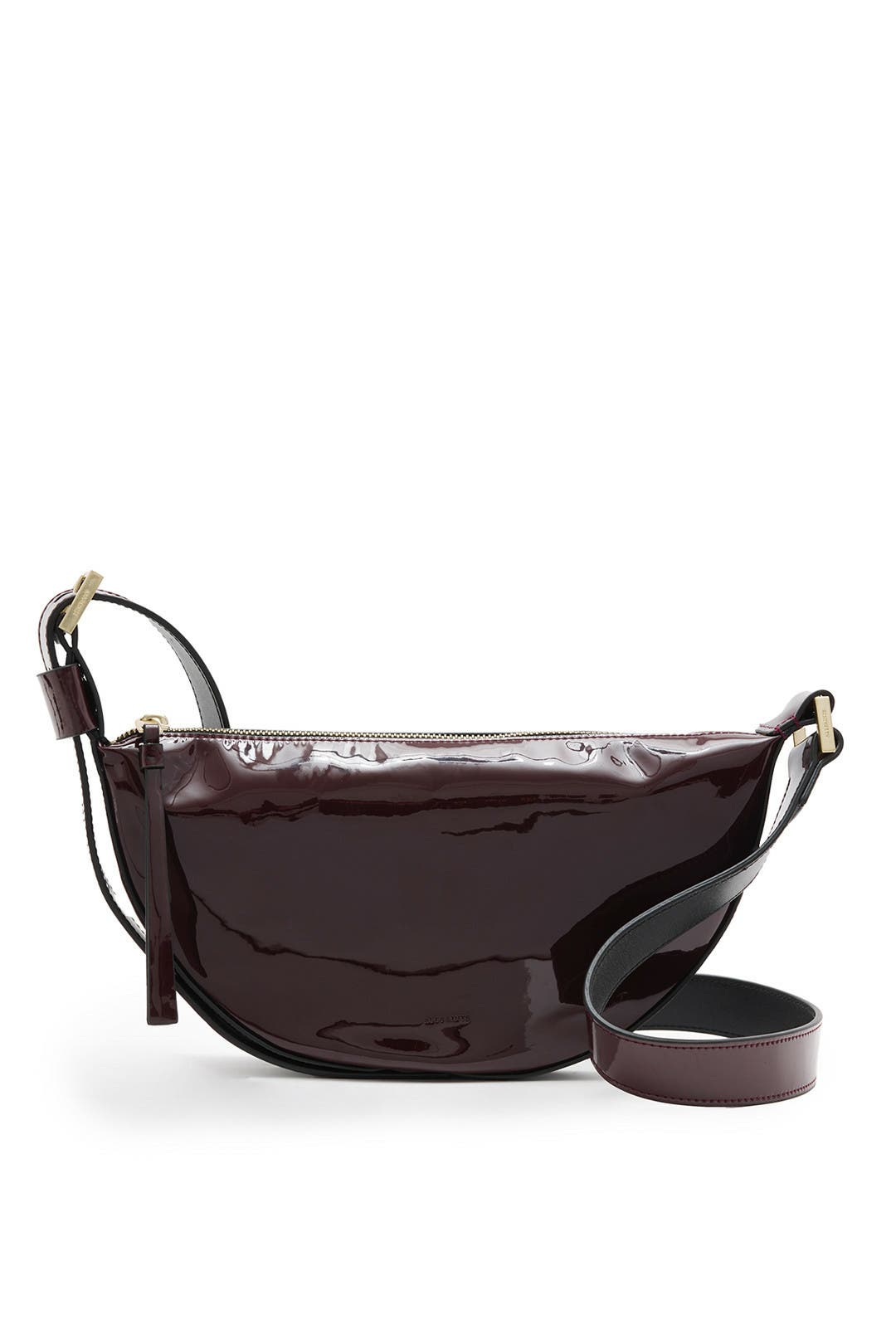 AllSaints Half Moon Leather Crossbody Bag | Nordstrom