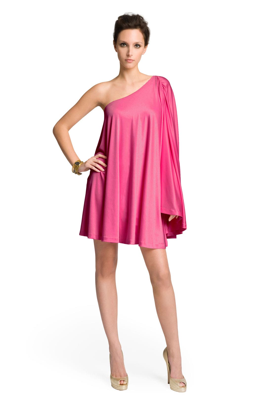 Raspberry Poncho Dress by Halston Heritage