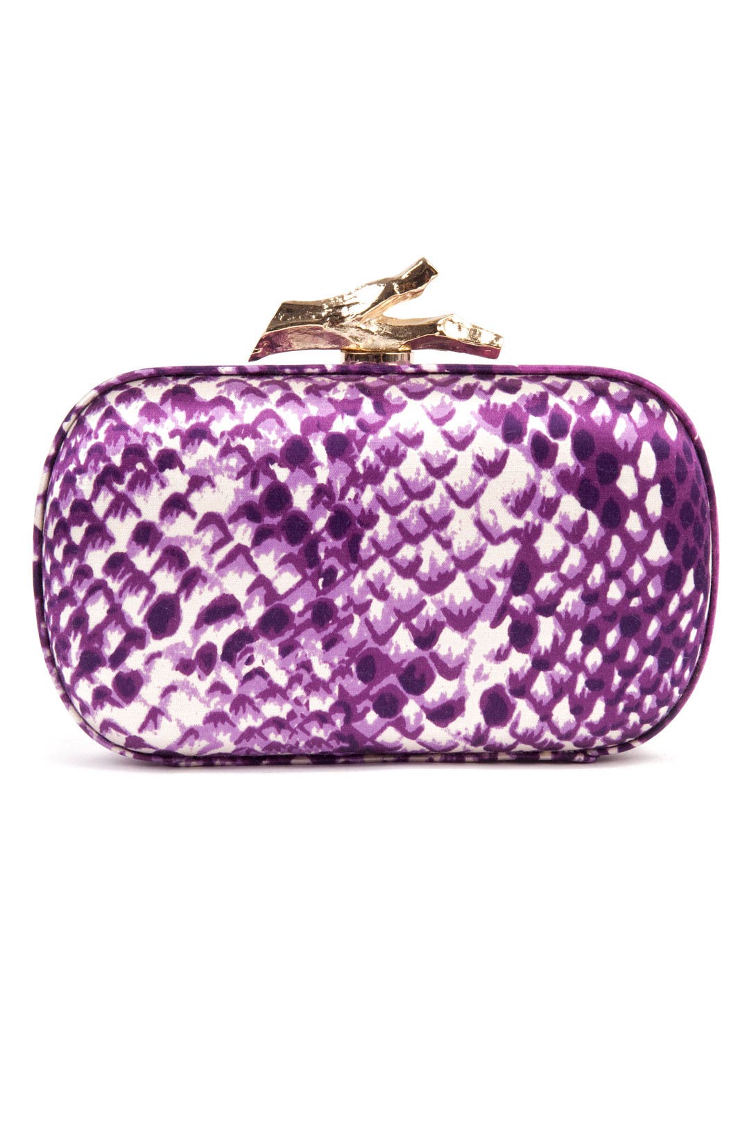 Thai Purple Snake Clutch by Diane von Furstenberg Handbags
