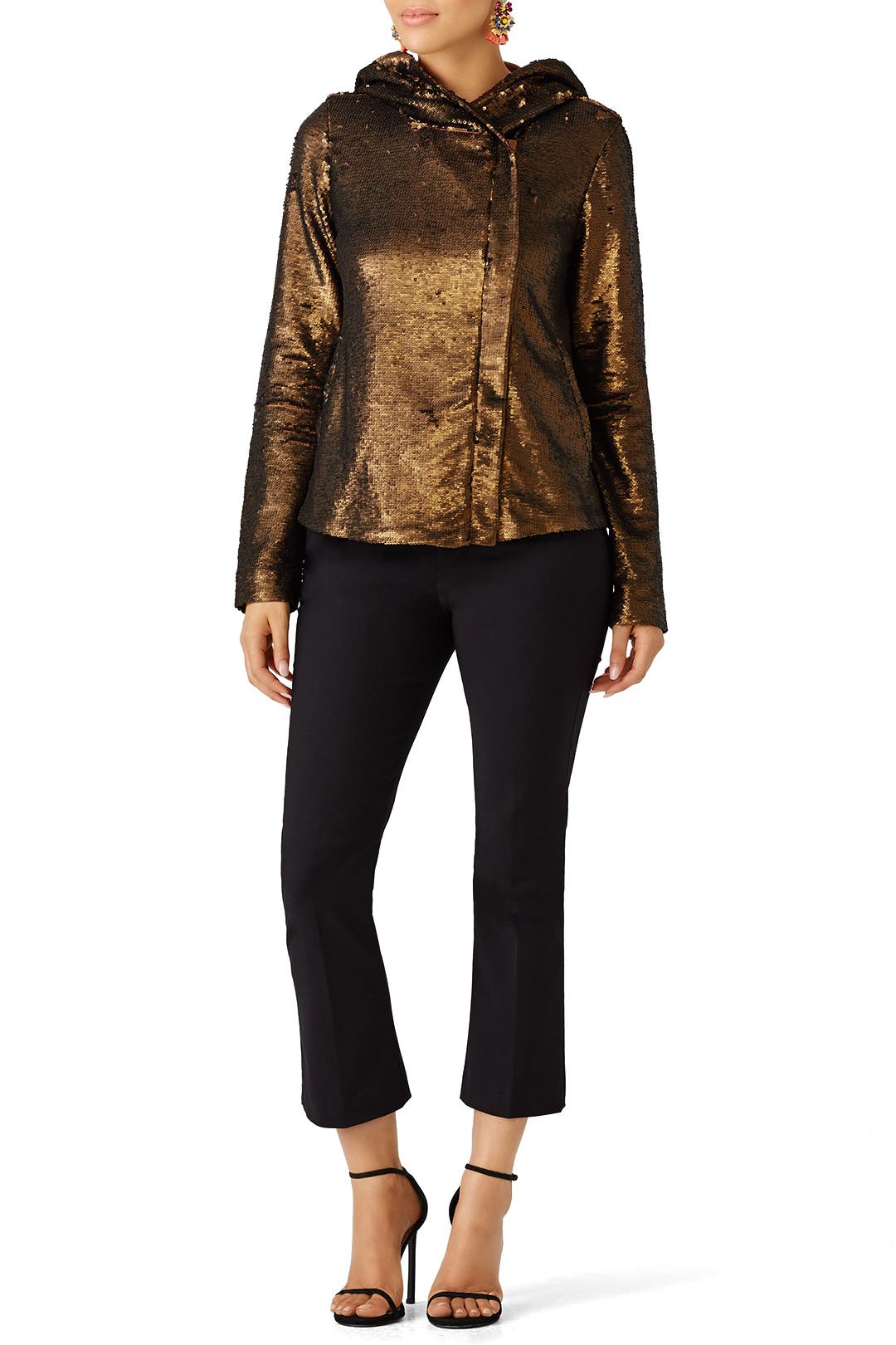 Gold Sequin Jacket by Free People Rent the Runway