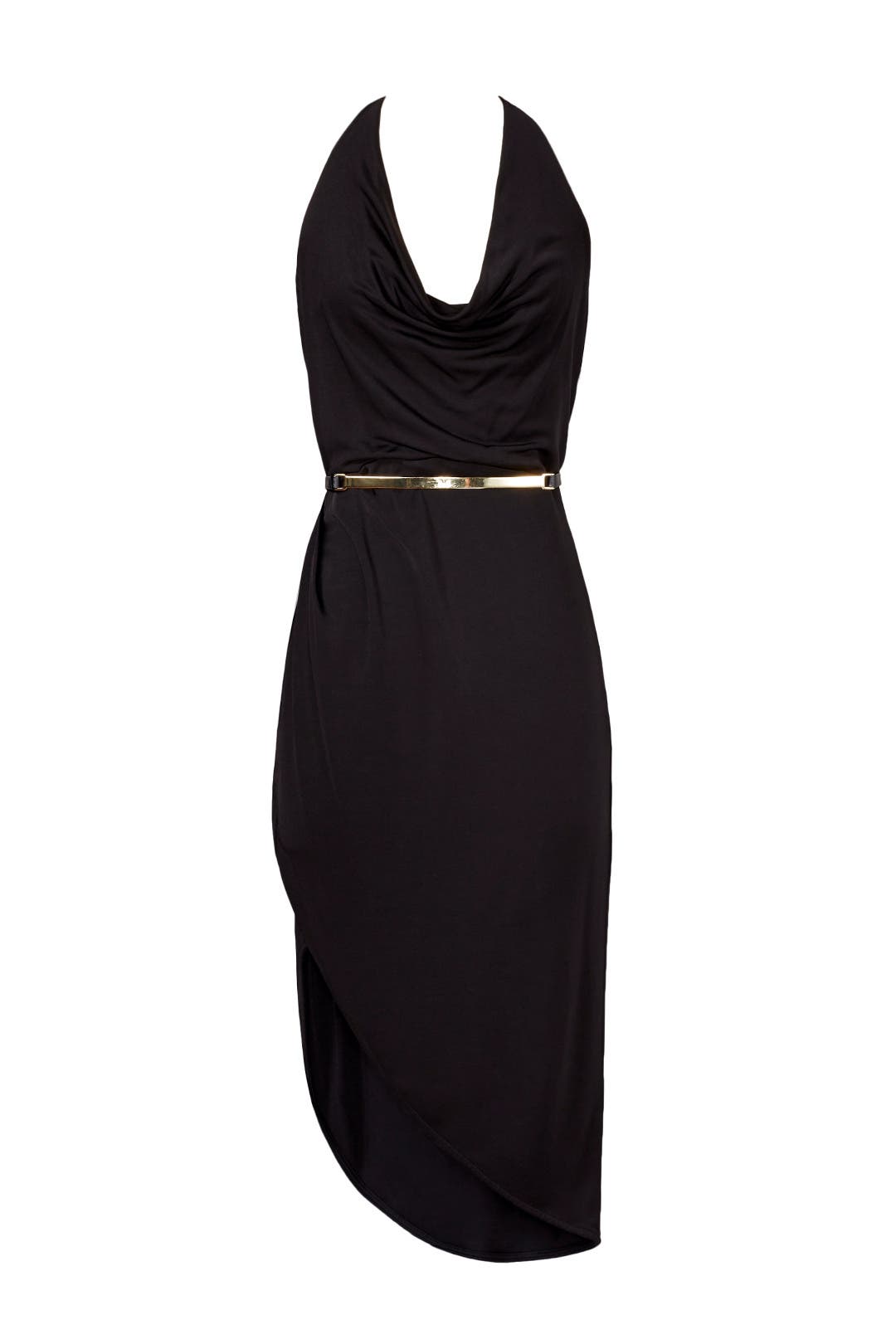 Black Scarface Dress by Halston Heritage