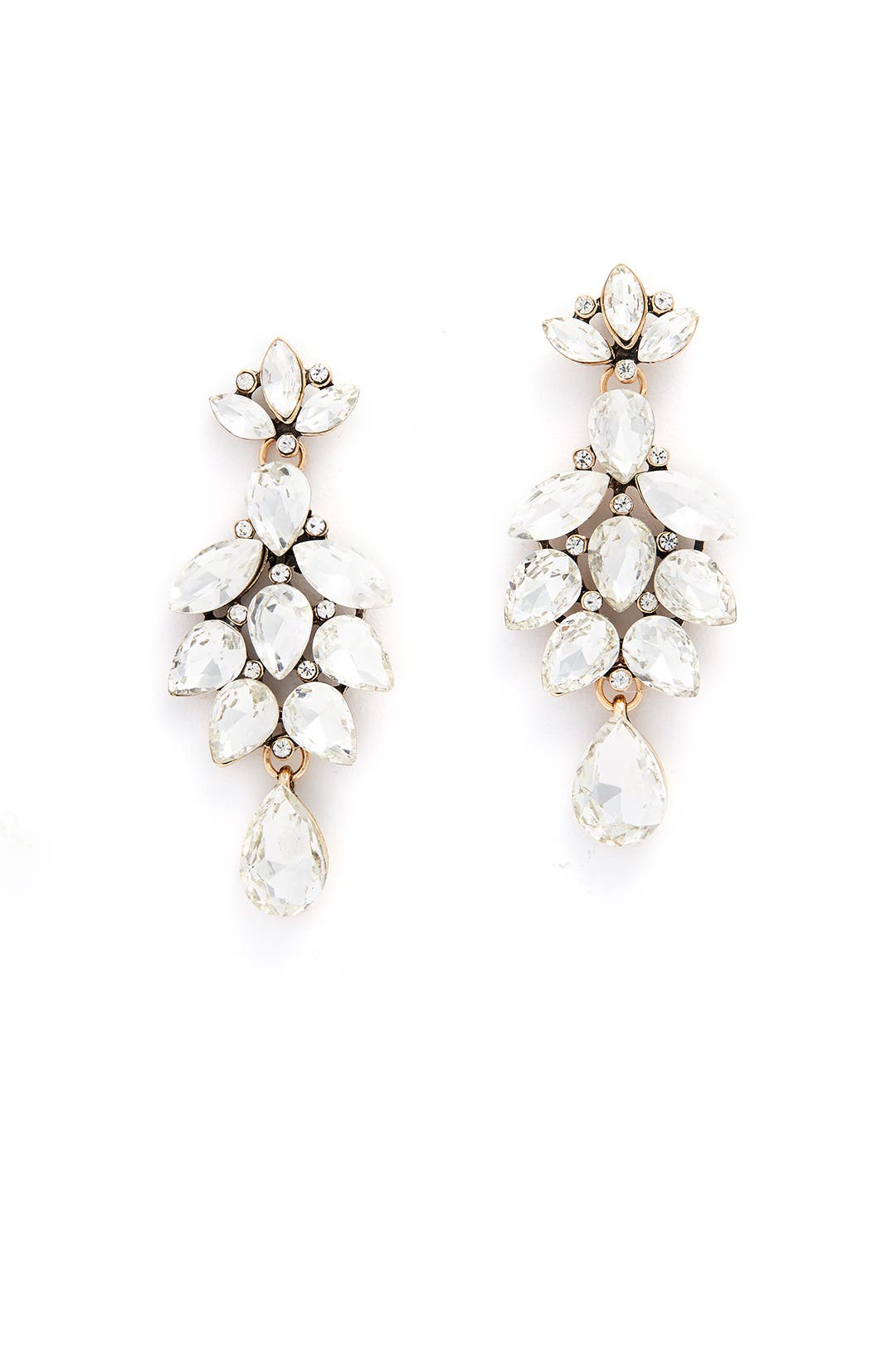 Crystal Teardrop Statement Earrings by Slate & Willow Accessories for