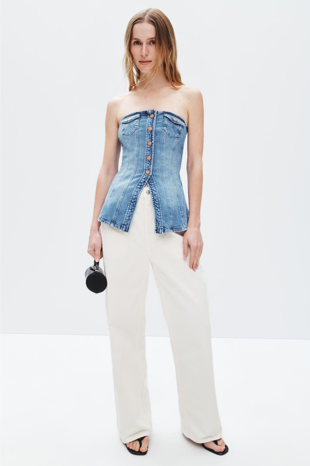 Iridescent Denim Bustier
