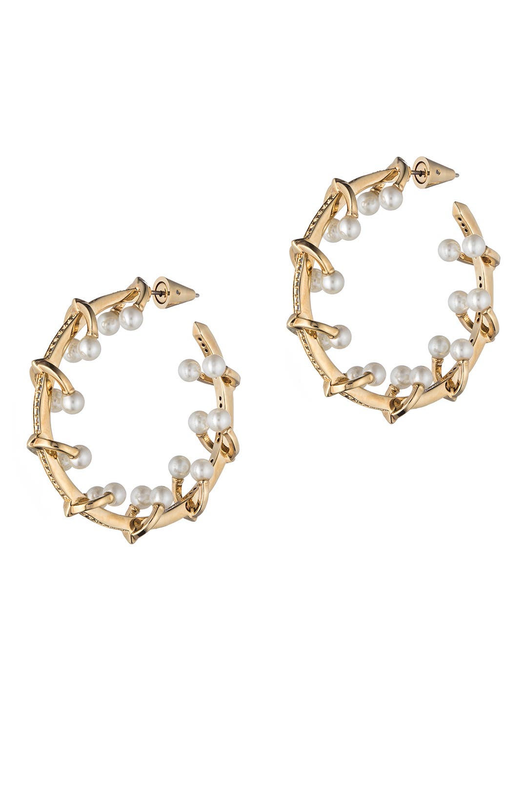 Pierced Barbell Hoop Earrings by Eddie for 94 Rent the Runway