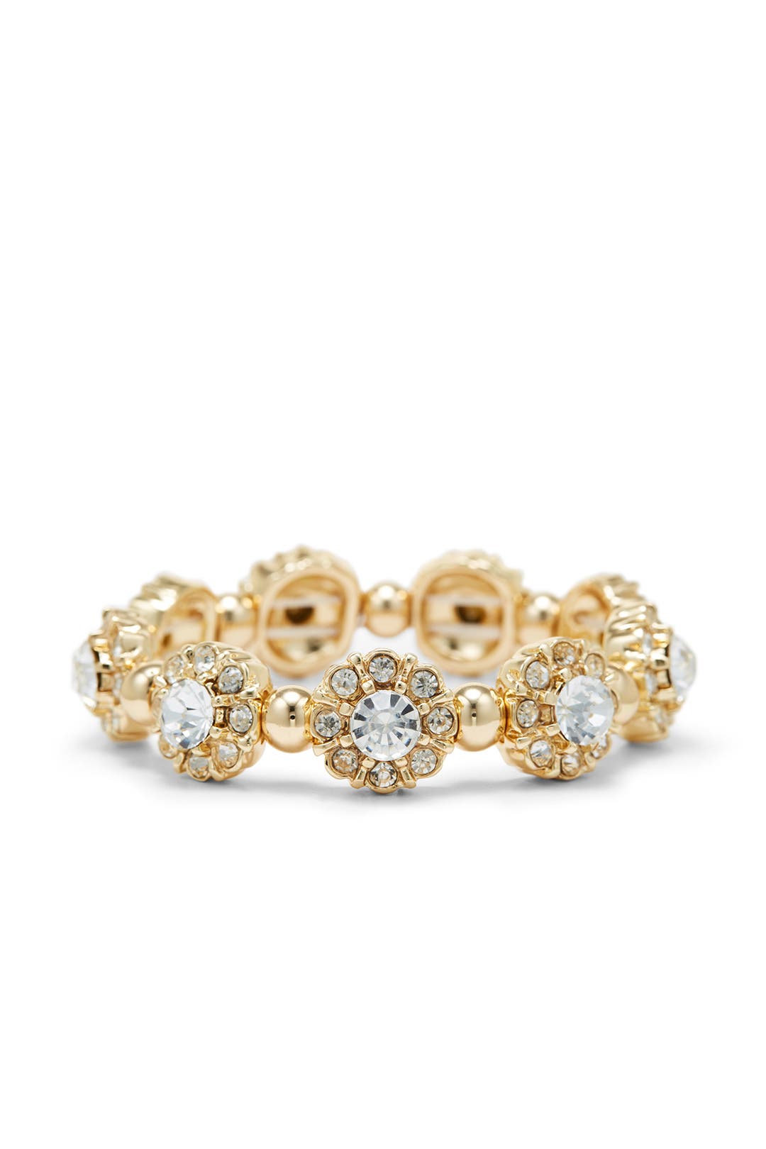 Gold Crystal Stretch Bracelet by Slate & Willow Accessories for 8