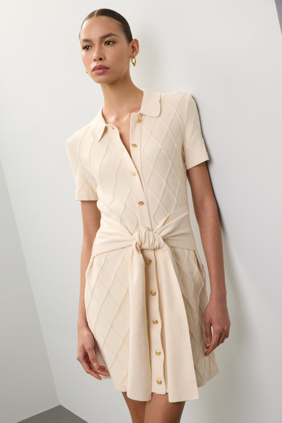 ワンピース THE ATTICO FW25 Mini polo dress (251WCA00449 100) TOCC99.jpg