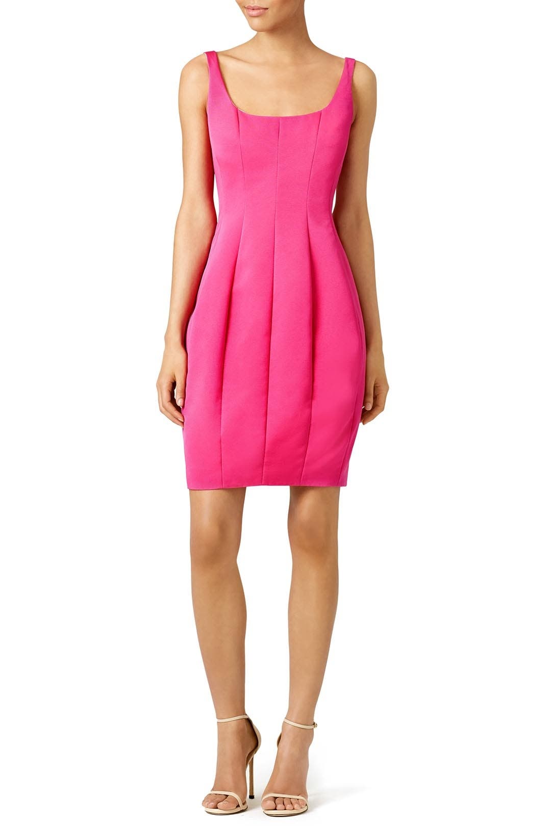 Pink Silk Bubble Dress by Carmen Marc Valvo Rent the Runway