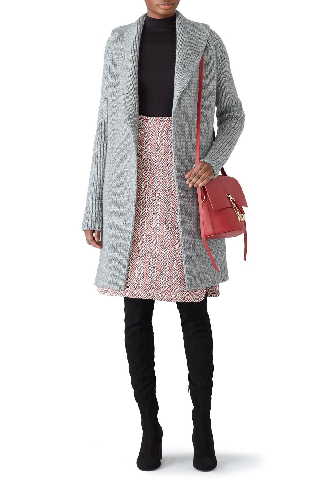 Pearl Grey Sweater Coat by KAUFMANFRANCO Rent the Runway