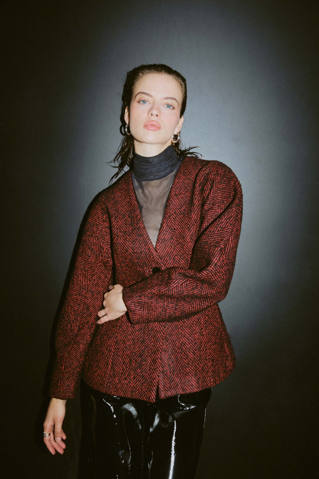 【関税＆送料込み】Ganni Asymmetrical Blazer Ganni // Grey Asymmetrical Pinstripe Belted Blazer – VSP