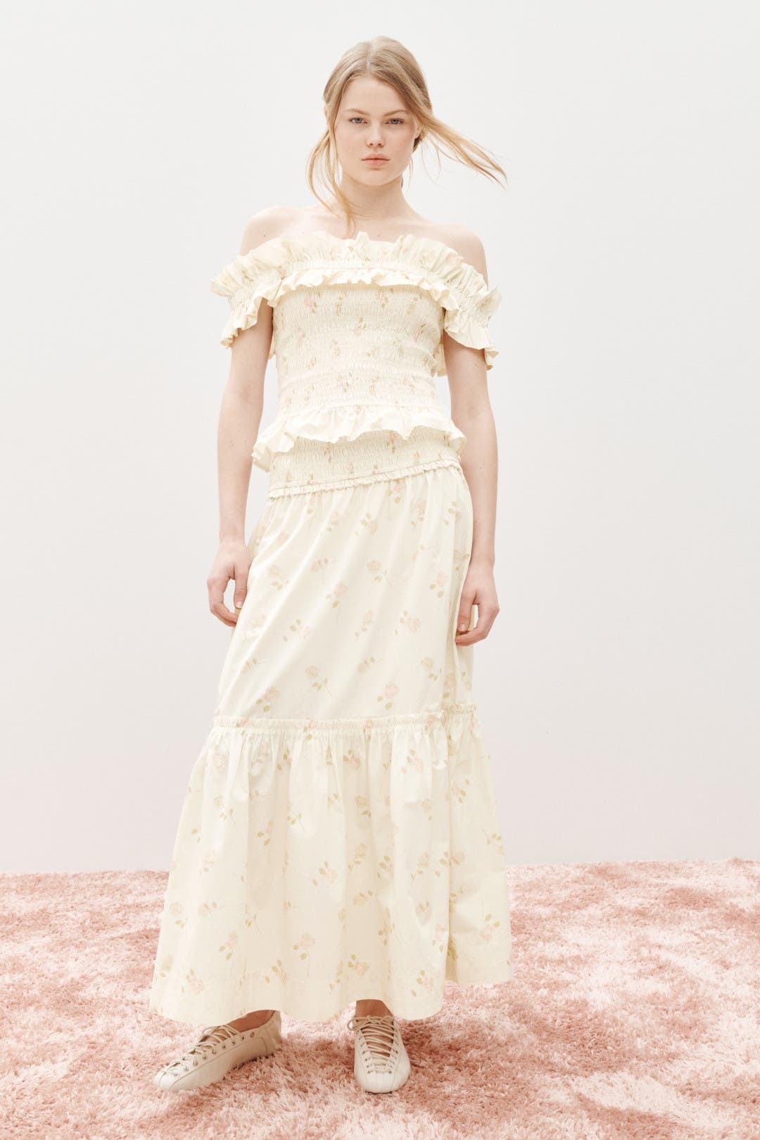 Printed Tiered Maxi Skirt by GANNI x RTR | Rent the Runway