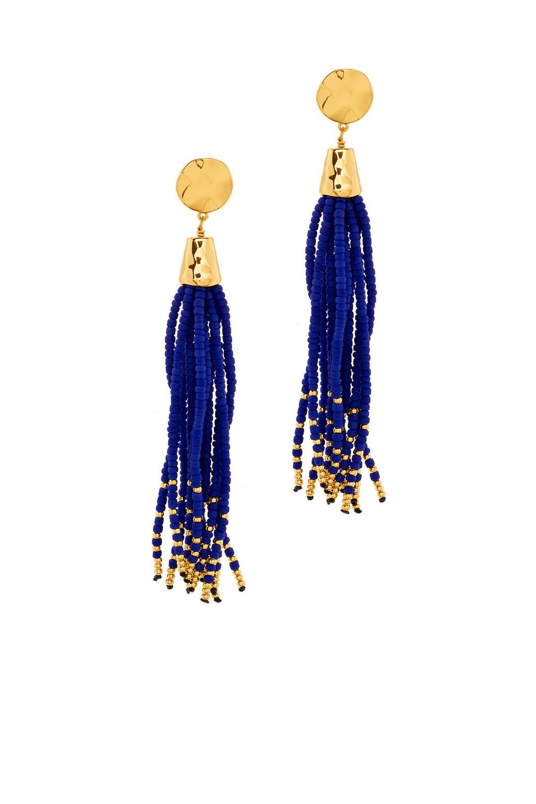 Blue Salina Beaded Tassel Earrings by Gorjana Accessories Rent the Runway