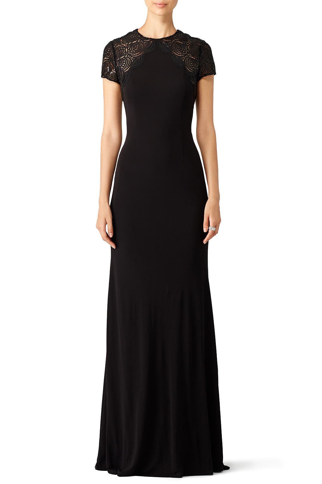 david meister black gown