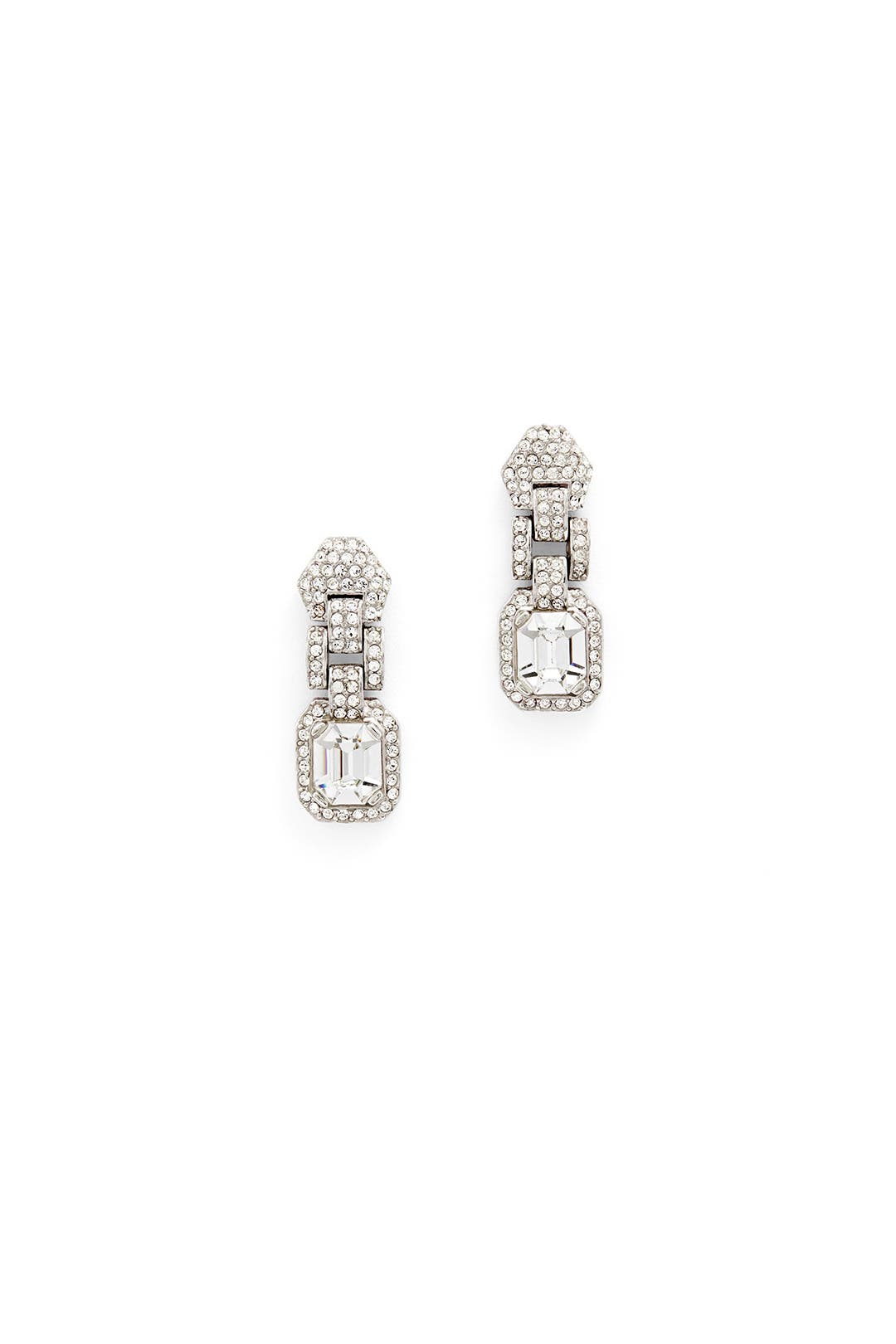 Crystal Link Drop Earrings by Ciner