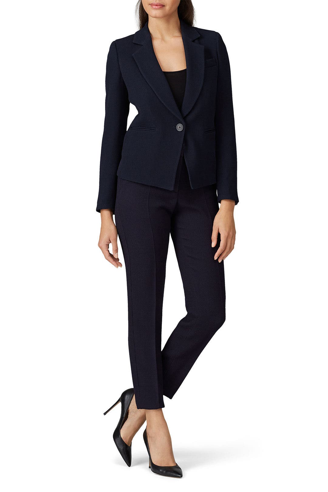 Stretch Wool One Button Jacket by Emporio Armani for $93 | Rent the Runway