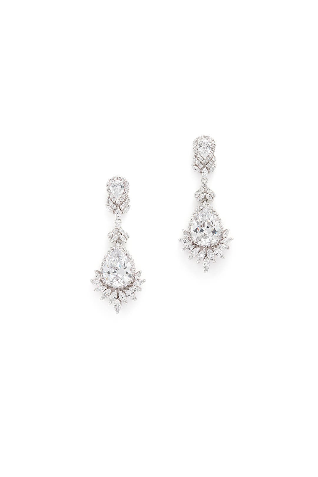 Crystal Peacock Drop Earrings by Slate & Willow Accessories