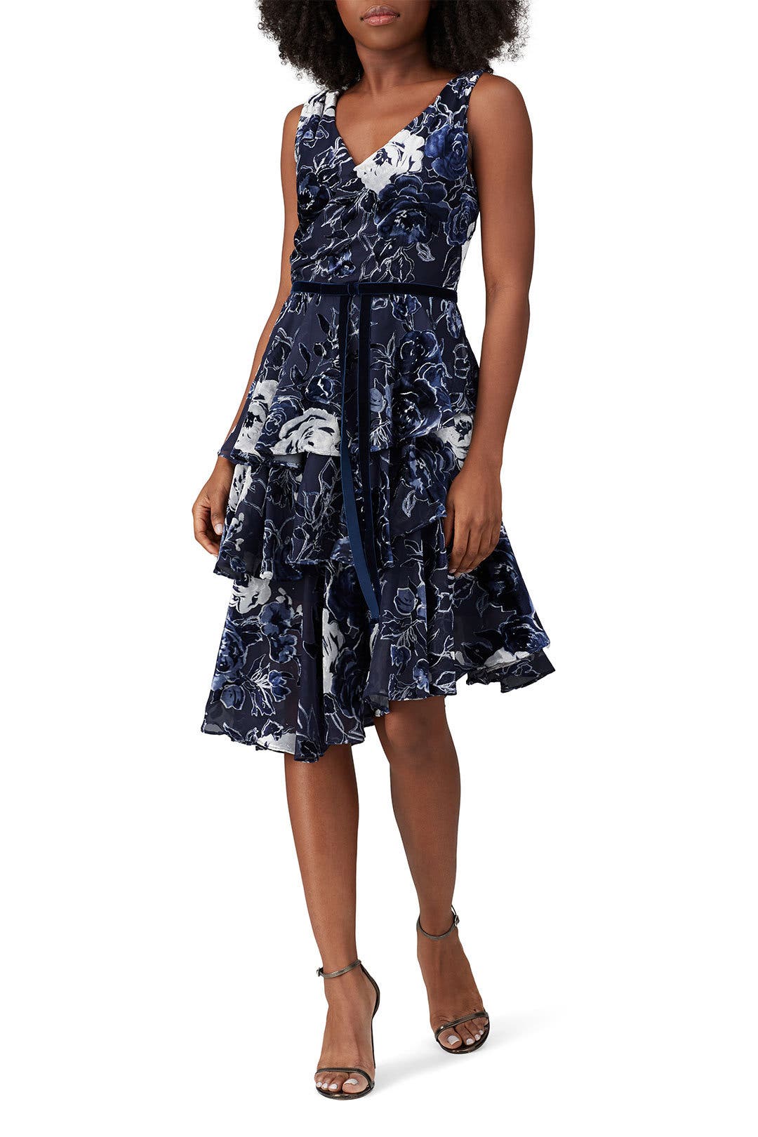 The Cannes Evening Structured Velvet Cocktail Dress