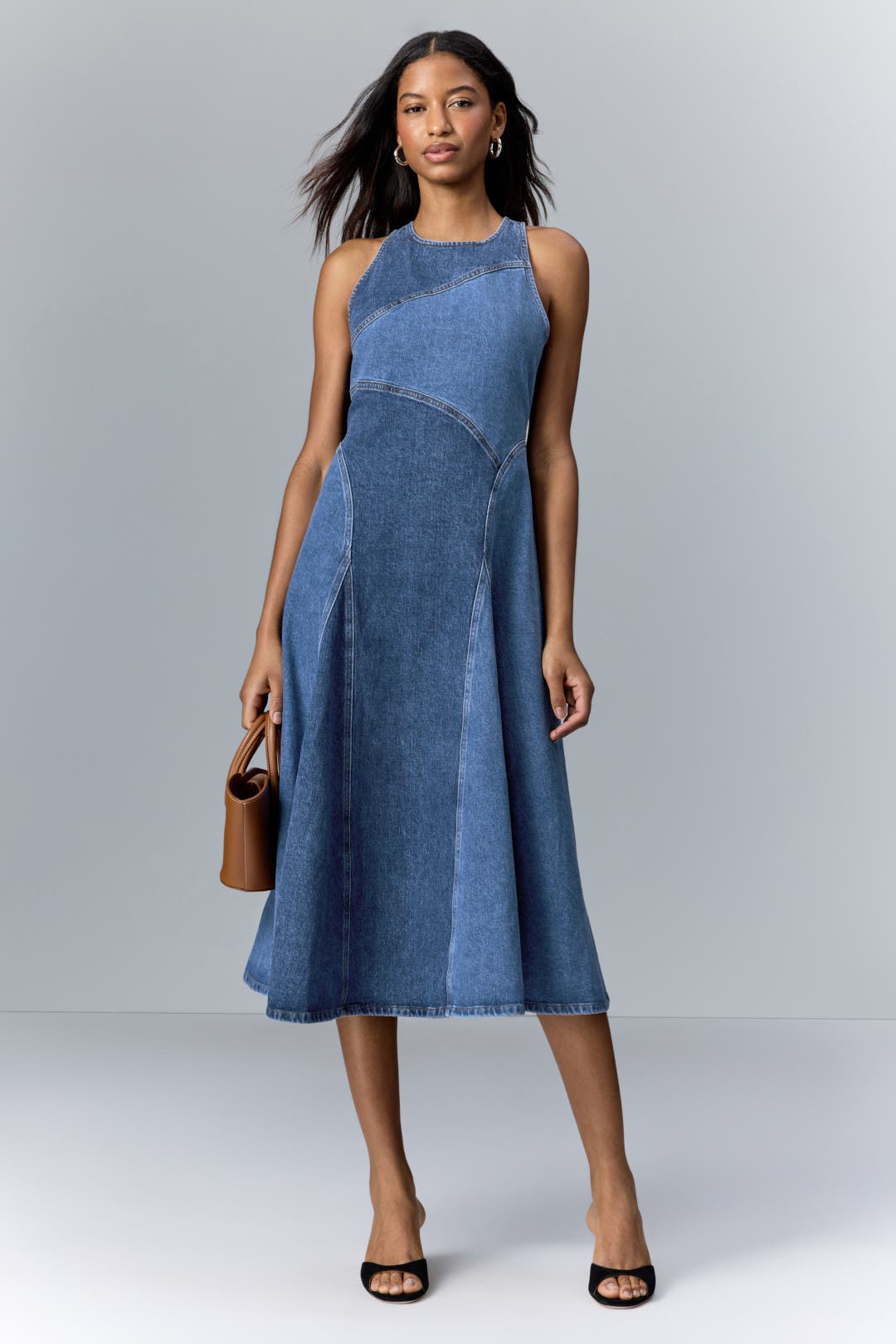 【海外限定】REISSワンピース☆Petite Terra Denim Midi Dress, Reiss Petite Denim Button-Through Midi Dress in Indigo | REISS