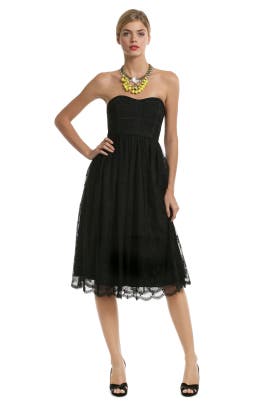 Strapless Full-Skirt Corset   Waistline Georgette/Silk/Tulle Lace  Dress