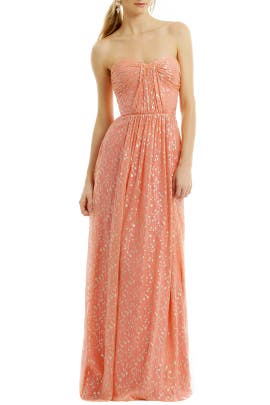 Strapless Full-Skirt Chiffon/Metallic/Silk Sweetheart  Dress