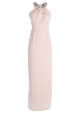 Crepe/Polyester/Rayon/Spandex Slit Fitted Halter Sleeveless  Dress