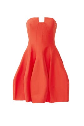 Cotton/Faille/Silk Full-Skirt Sleeveless Sweetheart  Dress