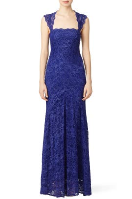 A-line Lace Cutout Square Neck Cap Sleeves Cotton/Polyester/Rayon/Spandex  Dress