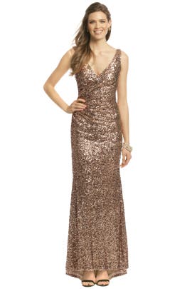 V-neck Sleeveless Sequined Crystal Fitted Nylon  Dress