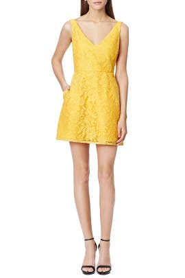 A-line V-neck Cotton/Nylon/Rayon Sleeveless Lace  Dress