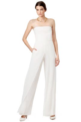 Strapless Acetate/Crepe/Georgette/Polyester/Triacetate Jumpsuit 