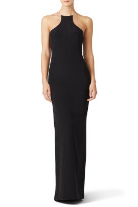 Sheath High-Neck Sleeveless Crepe/Silk Fitted Illusion  Dress