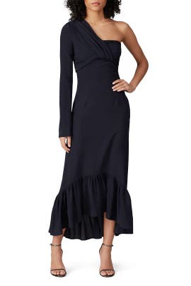 one shoulder knot dress