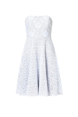 Strapless Full-Skirt Lace Polyester  Dress