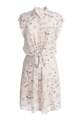 Crepe/Silk General Print Shift Short Sleeves  Shirt  Dress