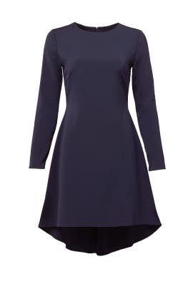 Long Sleeves Acetate/Crepe/Polyester/Triacetate Shift  Dress