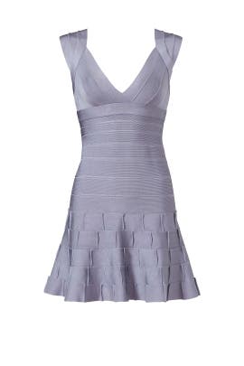 A-line V-neck Nylon/Rayon/Spandex/Knit Cap Sleeves Bandage Dress 