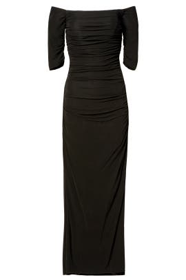  Off the Shoulder Jersey Ruched  Ball Gown  Dress