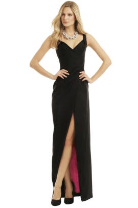 Sweetheart Slit Sheath Sleeveless Silk/Wool  Dress