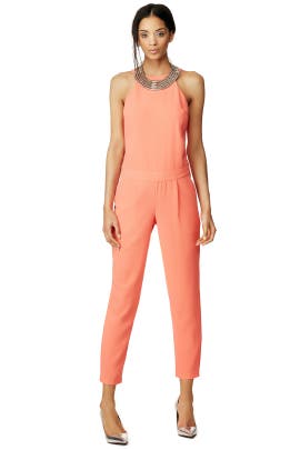Crepe/Polyester Sleeveless Jumpsuit 