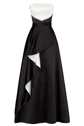 A-line Strapless Polyester/Satin   Dress With Ruffles