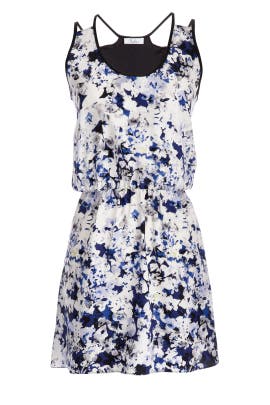 General Print Full-Skirt Sleeveless Scoop Neck Chiffon/Silk  Dress
