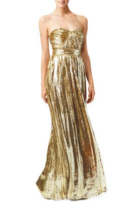 Gathered Sequined Corset   Waistline Sweetheart  Dress