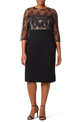 Acetate/Crepe/Polyester/Triacetate Beaded Illusion Sheer Lace Sweetheart  Dress