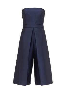 Strapless Acetate/Acrylic/Polyester/Wool Jacquard Jumpsuit 