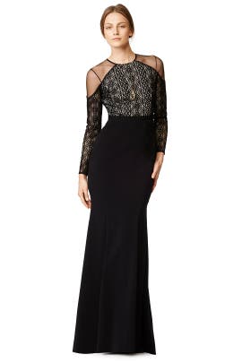 Crepe/Polyester Mermaid Fitted Mesh Lace  Dress
