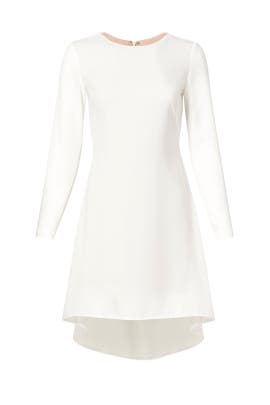 A-line Acetate/Crepe/Polyester/Triacetate Asymmetric Long Sleeves  Dress