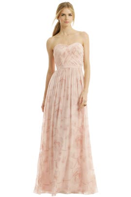 Strapless Sweetheart Full-Skirt Chiffon/Nylon/Silk General Print  Dress