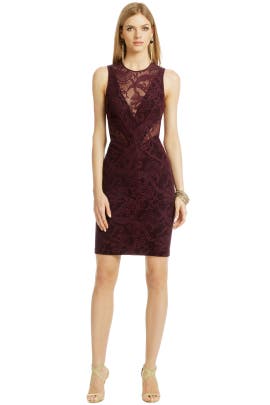 V-neck Illusion Lace Cotton/Nylon Sleeveless  Dress